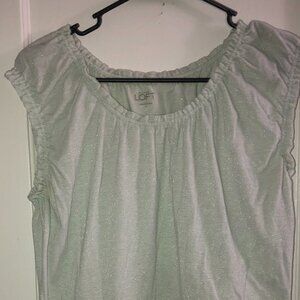 Loft Blouse/ Glittery Light Blue
